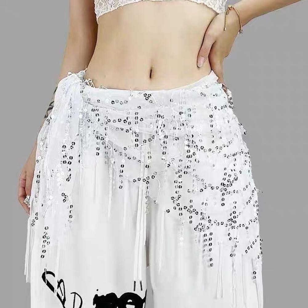 Street Fashion Thailand - Fashion Sequins Belly Dance Belt Tassels