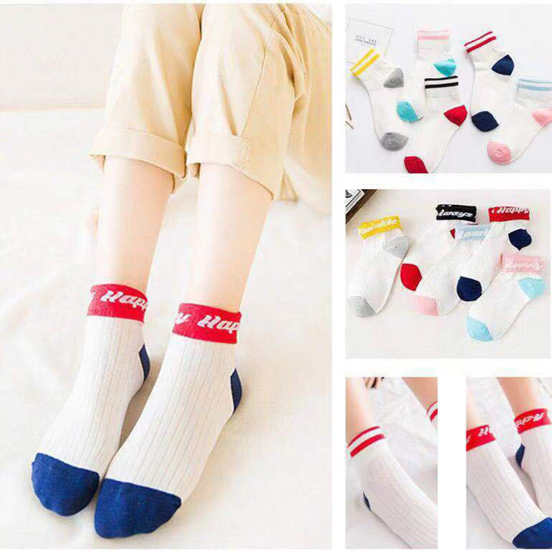 Street Fashion Youtube - 3Pairs Korean Cute Striped Cotton Socks