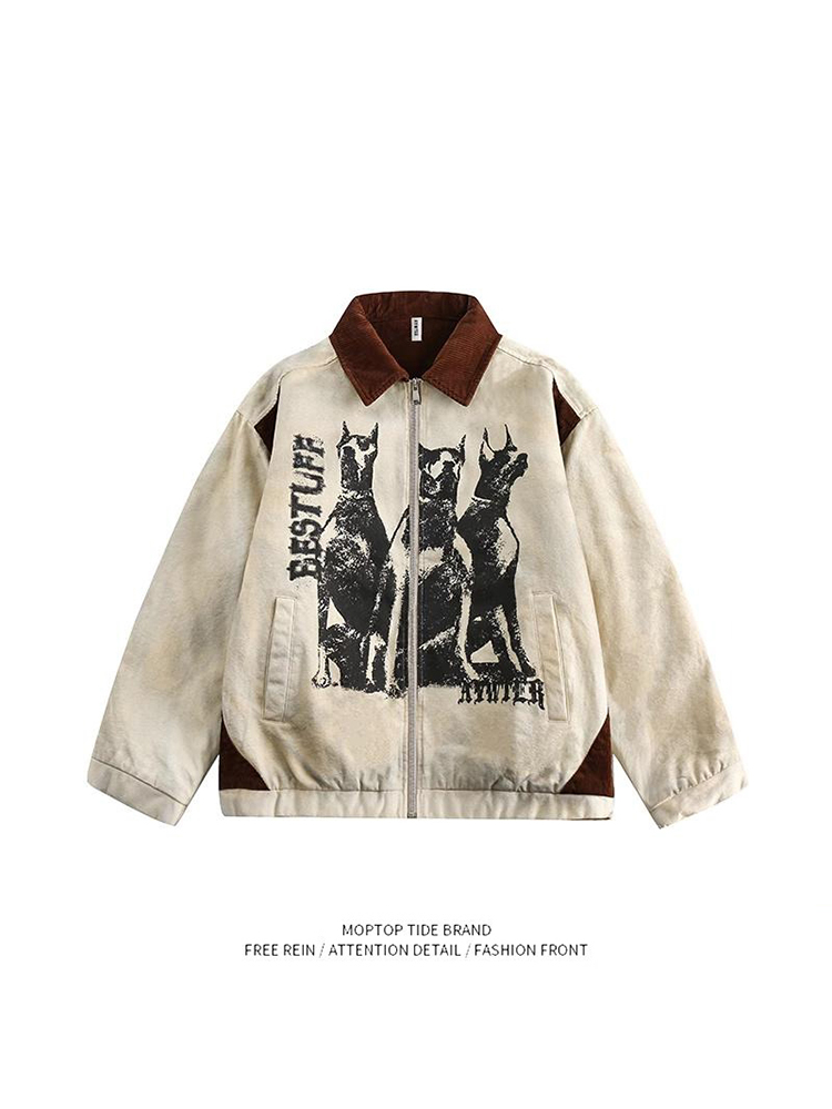 Street Fashion Culture - American Style Vintage Dirty Short Jacket