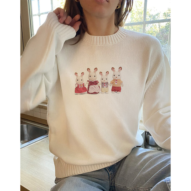 Korean Street Fashion Female - Spring Sweaters New Sweet Street Gothic