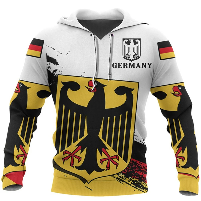 Street Fashion Germany - Novel Germany Flag Design Pattern Hoodie