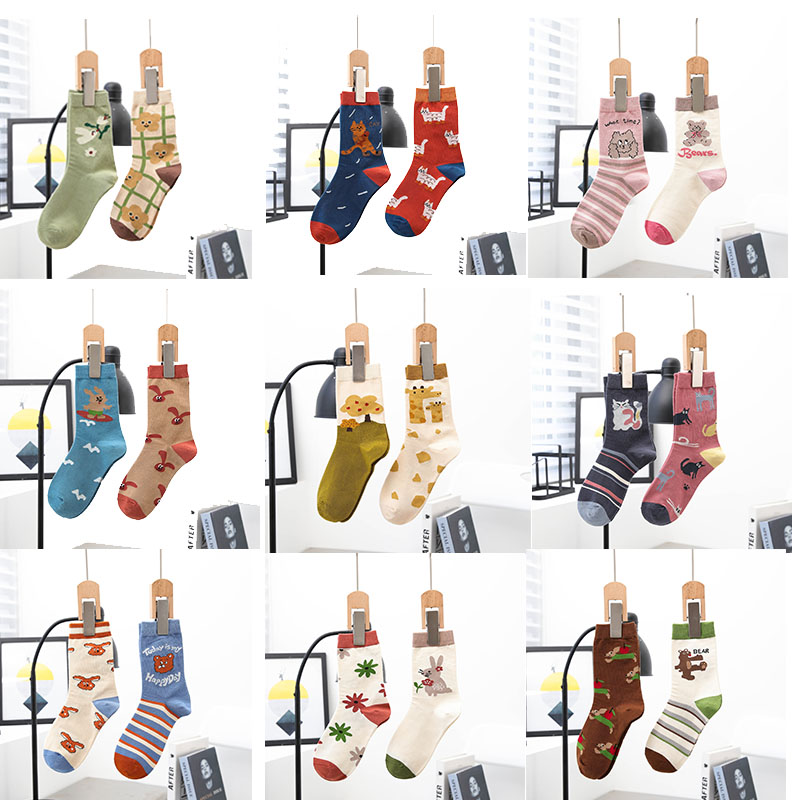 Street Fashion Youtube - AB version cartoon long tube cotton