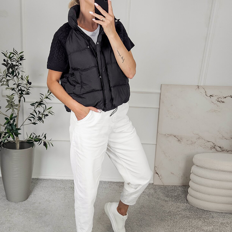 Women's Chic Cropped Puffer Ve - Puffer Vest Padded review and price