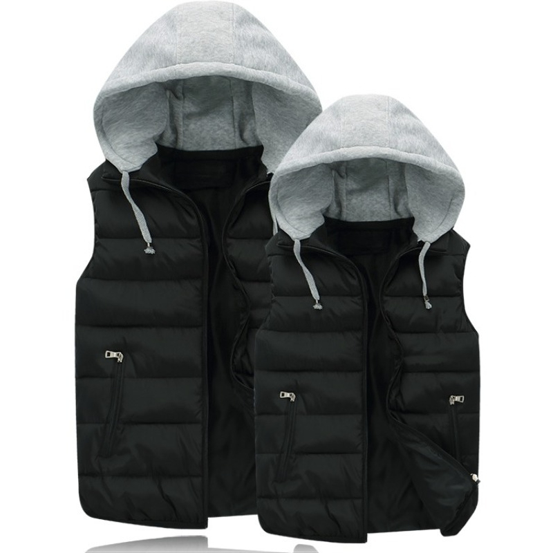 Down Cotton Padded Jacket Hooo - Puffer Vest Padded review and price