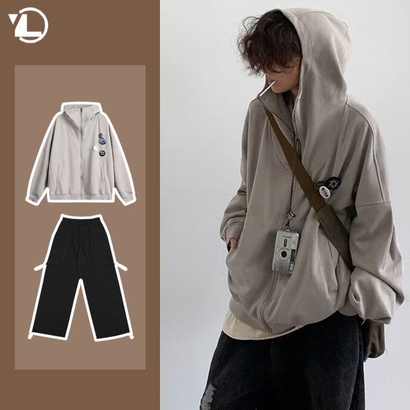 Autumn College Casual Set Men  - Street Fashion In Japanese review and price
