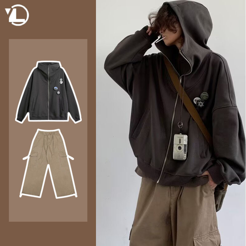 Autumn College Casual Set Men  - Street Fashion In Japanese review and price