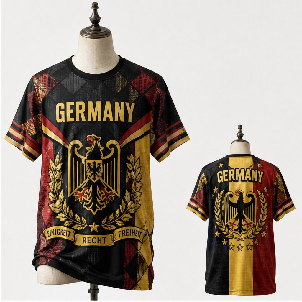 Mens Germany Round Neck T Shir - Street Fashion Germany review and price