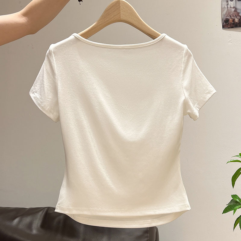 Women's Half-open Collar Butto - Korean Street Fashion Female review and price