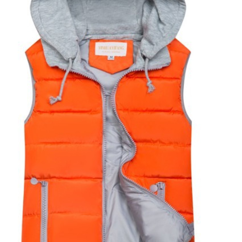 Casual Hooded Padded Vest Wome - Puffer Vest Padded review and price