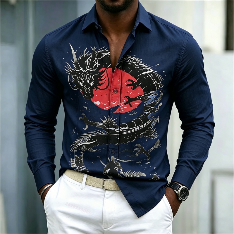 2026 New Men's Shirt White Bla - Street Fashion Men review and price