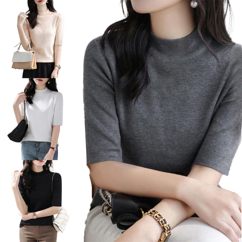 Summer Knitted Sweater Short S - Korean Street Fashion Female review and price