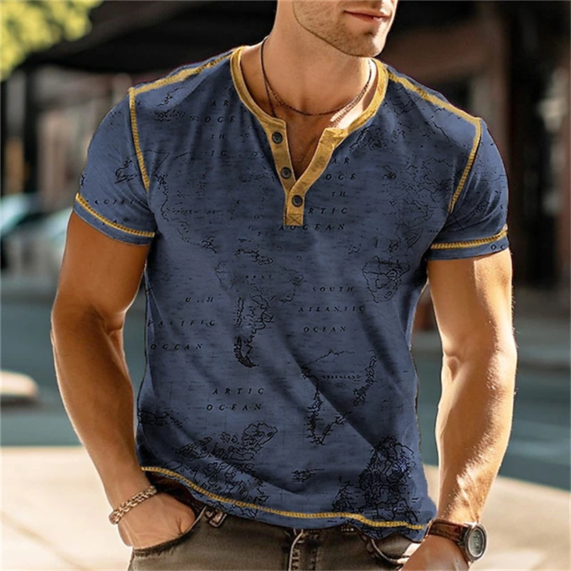 Men's Henry Shirts Funny 3D Pr - Street Fashion Men review and price