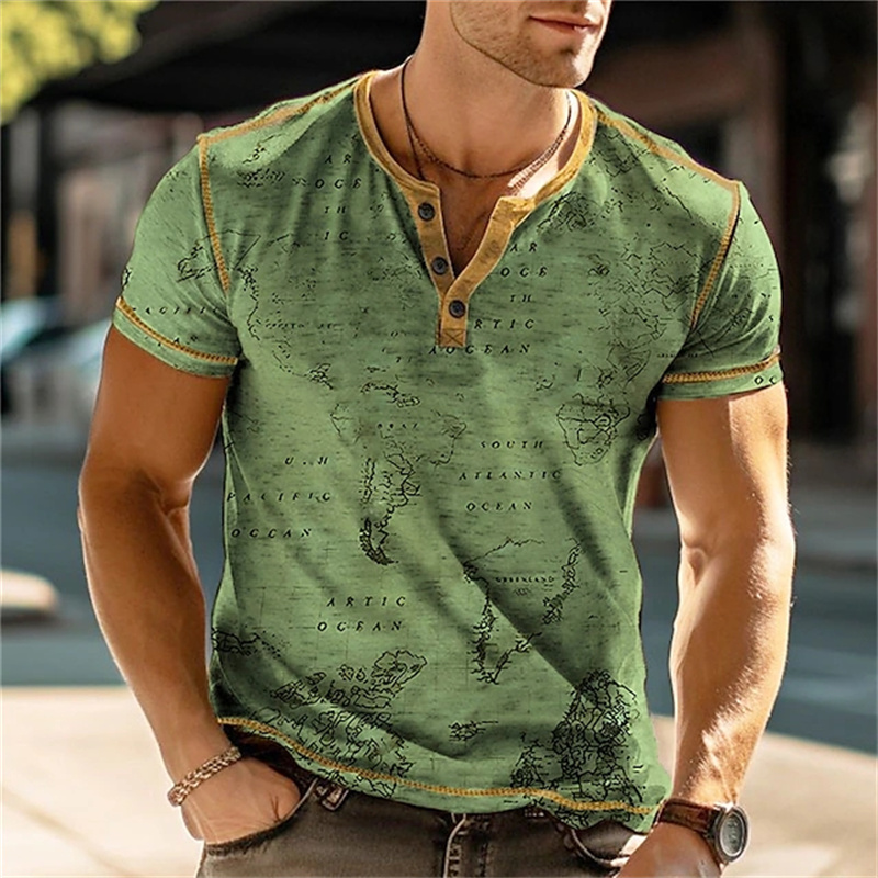 Men's Henry Shirts Funny 3D Pr - Street Fashion Men review and price