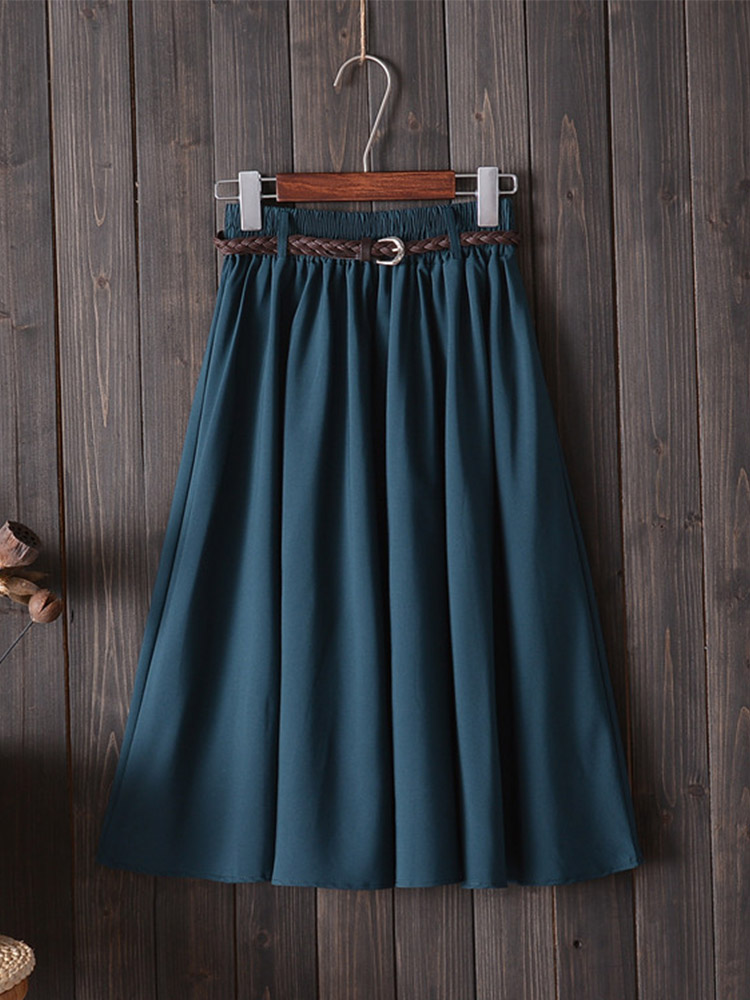 Midi Knee Length Summer Skirt  - Korean Street Fashion Female review and price