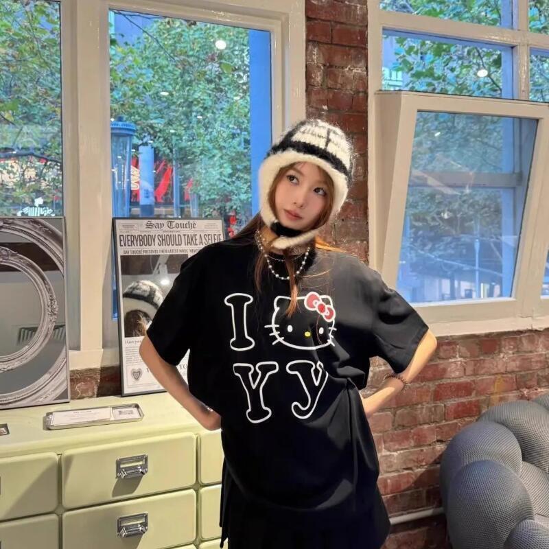 Short-Sleeved Sanrio Summer Pu - Street Summer Fashion review and price
