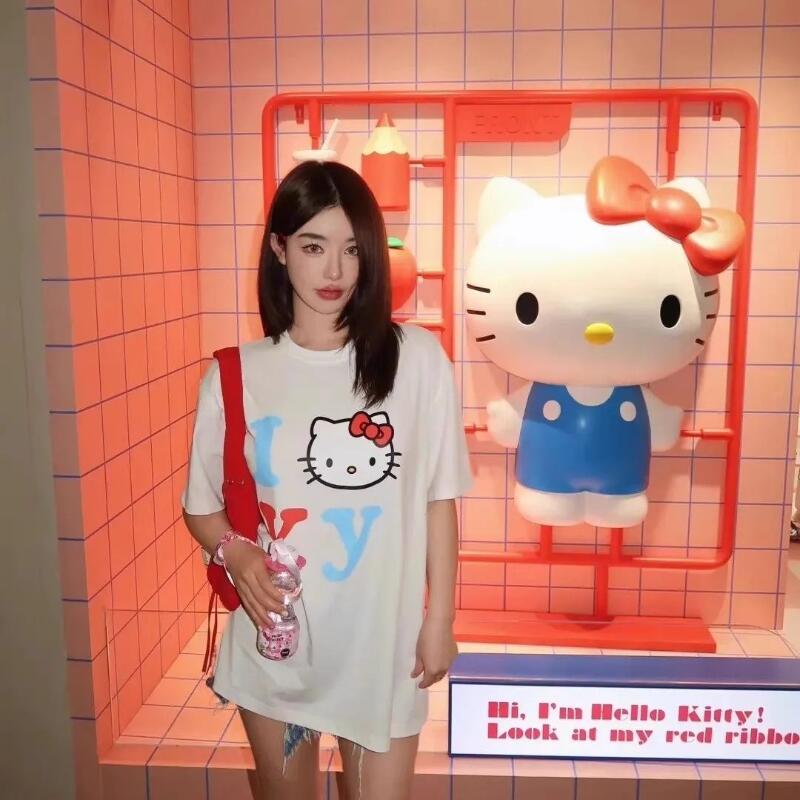 Short-Sleeved Sanrio Summer Pu - Street Summer Fashion review and price