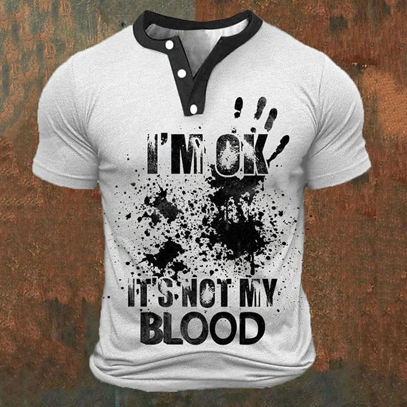 Funny 3D Letter Print Men's He - Street Summer Fashion review and price