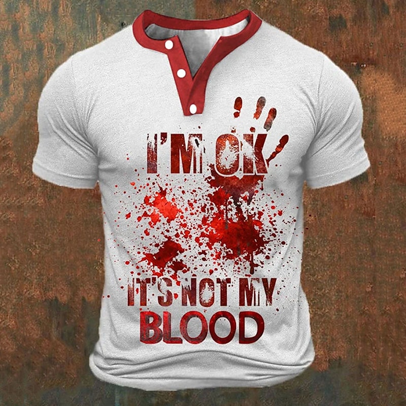 Funny 3D Letter Print Men's He - Street Summer Fashion review and price