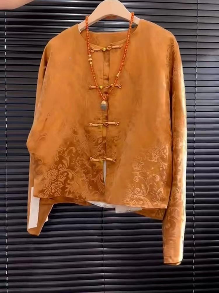 New High-End Satin Orange Flor - Street Fashion In Chinese review and price