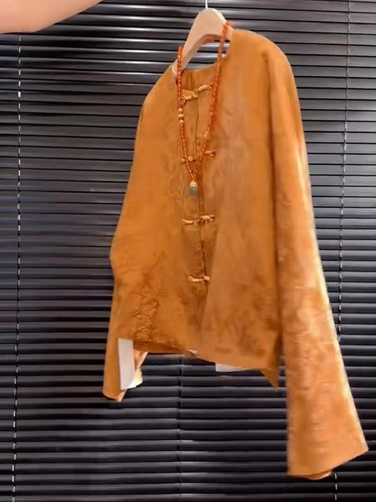 New High-End Satin Orange Flor - Street Fashion In Chinese review and price